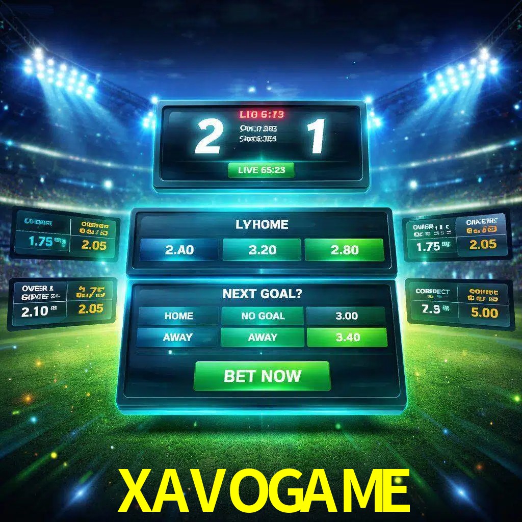 Vista de apuestas en vivo XAVOGAME durante un partido en curso