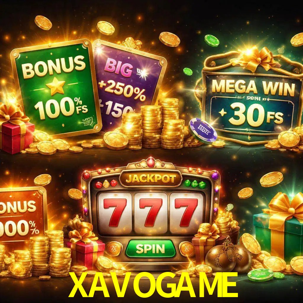 Tipos de bonos XAVOGAME incluyendo recompensas de bienvenida y promociones continuas