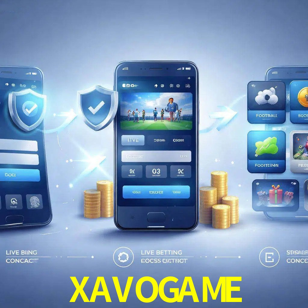 Pasos de acceso a la app XAVOGAME en pantalla de teléfono móvil